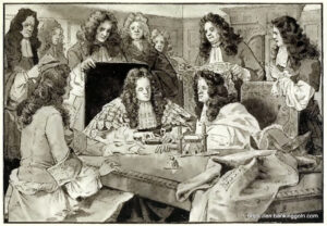 A Brief History of Banking: An Evolutionary Journey 4 Sealing of the Bank of England Charter (1694), by Lady Jane Lindsay, 1905