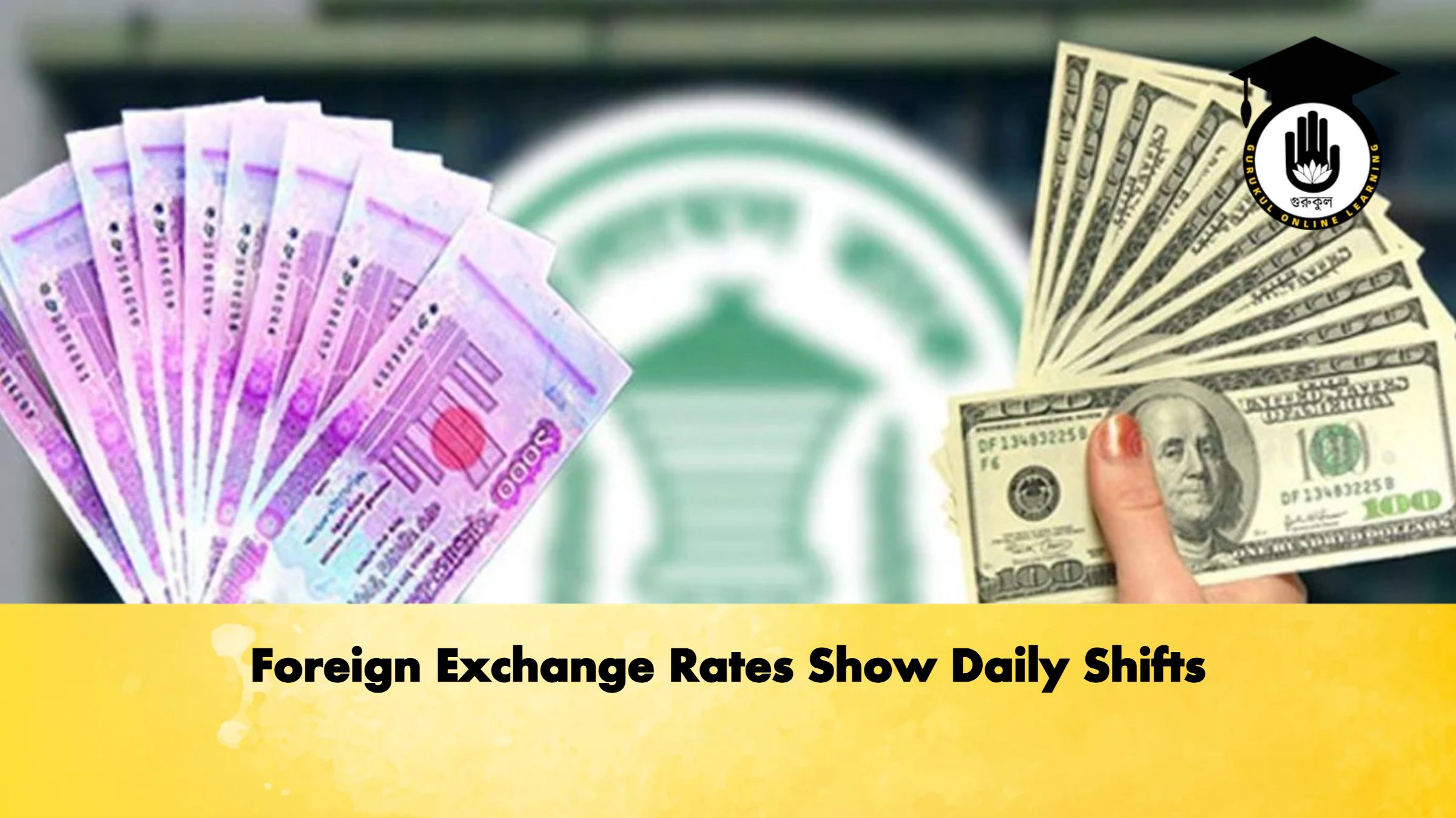 Foreign Exchange Rates Show Daily Shifts Banking Gurukul, GOLN Foreign Exchange Rates Show Daily Shifts