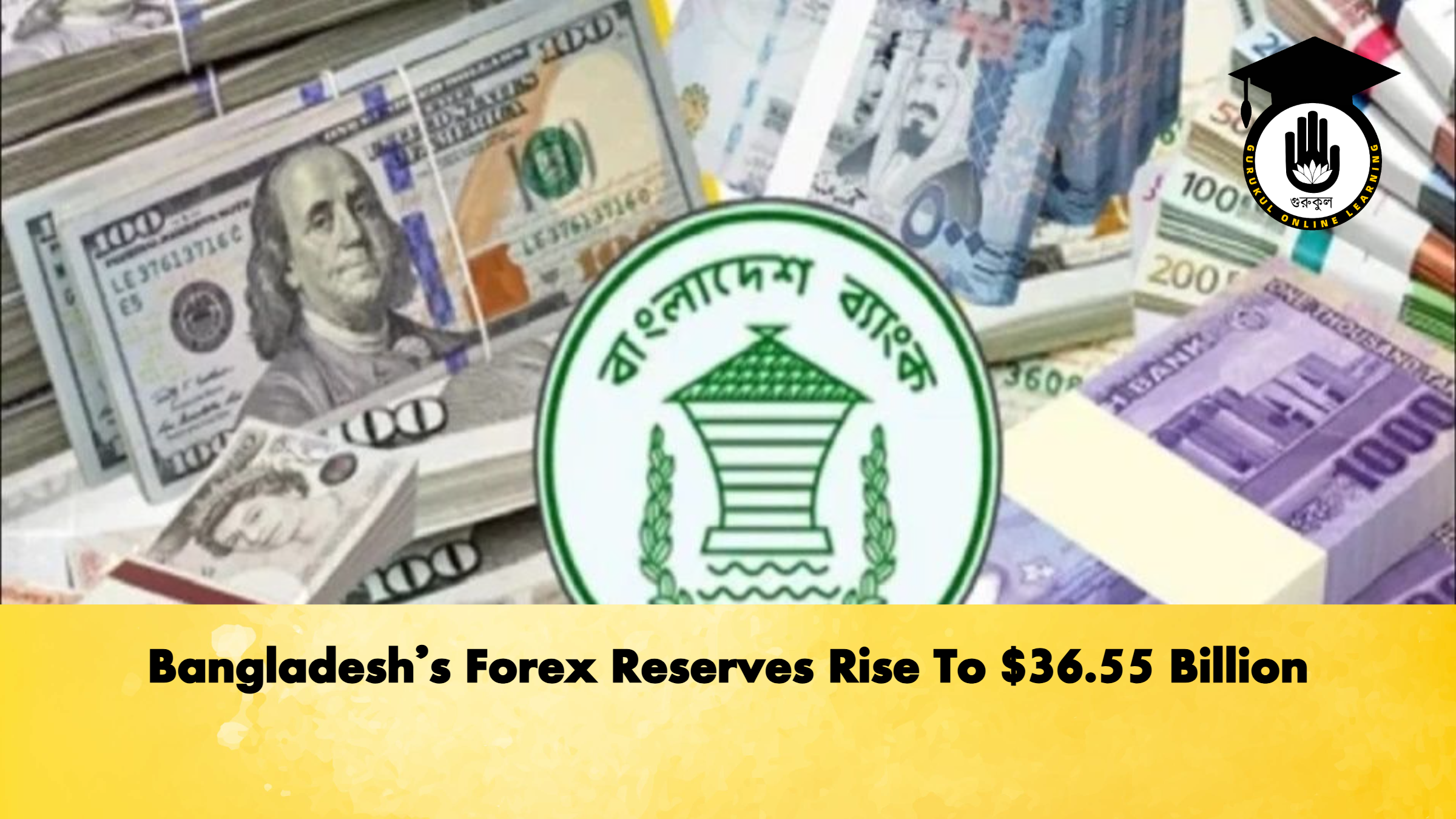 Bangladesh’s Forex Reserves Rise To $36.55 Billion 1 Bangladeshs Forex Reserves Rise To 36.55 Billion 2 Banking Gurukul, GOLN Bangladesh’s Forex Reserves Rise To $36.55 Billion