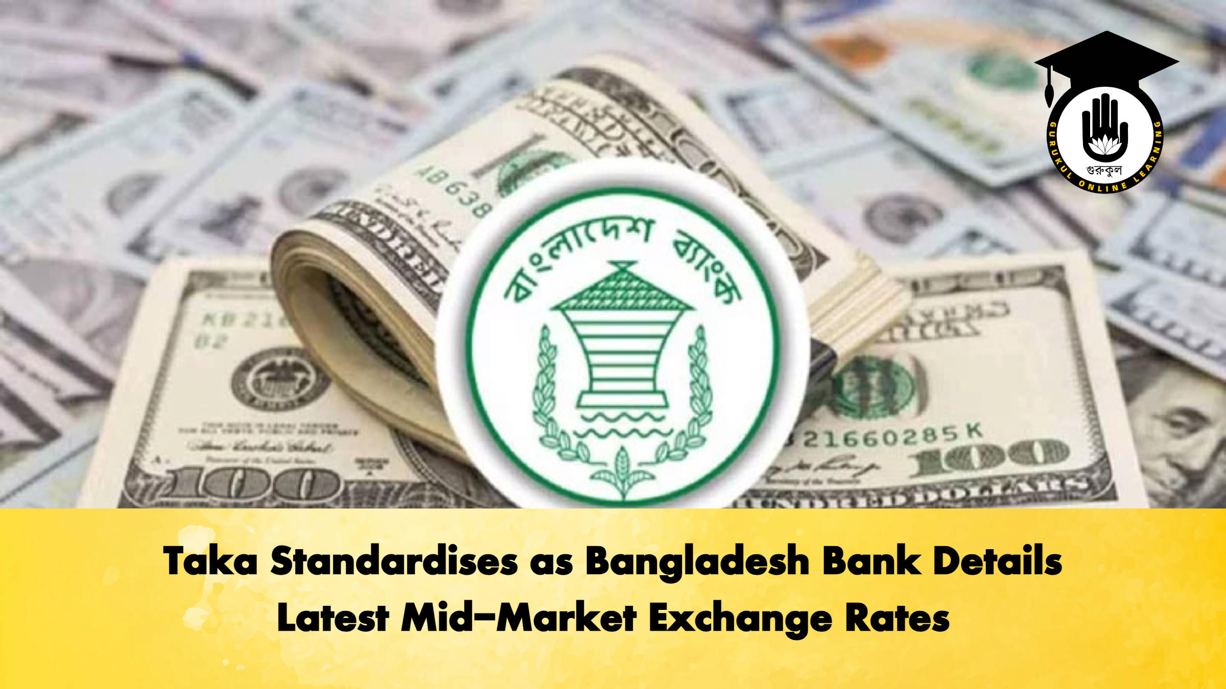 Taka Standardises as Bangladesh Bank Details Latest Mid-Market Exchange Rates